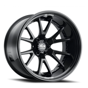 Luxxx HD Pro LHD Pro 1 17x9 +0 5x115mm 78.1mm Matte Black Gloss Black Lip