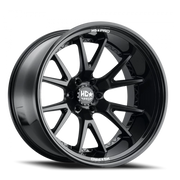 Luxxx HD Pro LHD Pro 1 20x9 +0 6x135mm 87.1mm Matte Black Gloss Black Lip