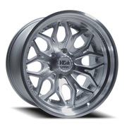Luxxx HD Pro LHD Pro 5 22x11 -33 6x139.7mm 106.1mm Gloss Silver Machined Face-Machined Lip