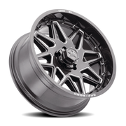 Luxxx HD LHD17 20x10 -18 6x139.7mm 106.1mm Lava Gray Milled-Chrome Spike Rivets