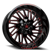 Luxxx HD LHD19 20x12 -44 6x135mm 106.1mm Gloss Black Red Milled
