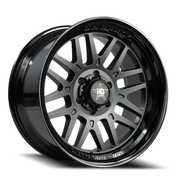 Luxxx HD LHD20 20x10 -18 8x165mm 122.1mm Matte Black Gloss Black Lip
