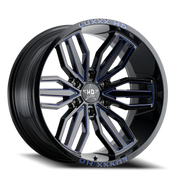 Luxxx HD LHD21 20x10 -18 6x139.7mm 106.1mm Gloss Black Blue Milled