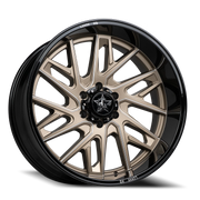 Luxxx HD LHD29 22x11 -33 8x180mm 125mm Satin Bronze Gloss Black Lip-Milled Edges