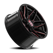 Luxxx HD LHD36 20x10 -19 8x170mm 125.1mm Gloss Black Red Milled