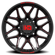 Luxxx HD LHD36 20x10 -19 8x170mm 125.1mm Gloss Black Red Milled