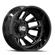 Luxxx HD Dually LHD39 17x6.5 -140 8x165mm 121.3mm Gloss Black Milled