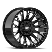 Luxxx HD LHD43 22x10 +0 8x180mm 124.2mm Gloss Black Milled