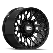Luxxx HD LHD45 22x10 +0 8x170mm 125.1mm Gloss Black Milled