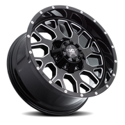 Luxxx HD LHD8 20x10 -12 6x135mm 122.1mm Gloss Black Milled
