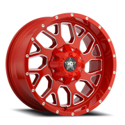 Luxxx HD LHD8 20x10 -12 5x127mm 78.1mm Red Milled
