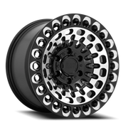 Black Rhino Labyrinth 17x9.5 +12 6x114.3mm 76.1mm Gloss Black Machined Face-Milled