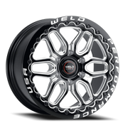 WELD Laguna Beadlock 17x10 +25 6x139.7mm 106.1mm Gloss Black Milled
