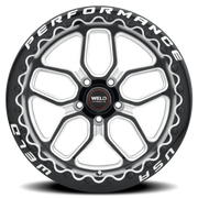 WELD Laguna Beadlock 15x10 +22 5x115mm 78.1mm Gloss Black Milled-Diamond Cut Lip