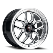 WELD Laguna Drag 18x5 -23 5x120mm 78.1mm Gloss Black Milled-Diamond Cut Lip