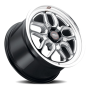 WELD Laguna Drag 18x5 -23 5x120mm 78.1mm Gloss Black Milled-Diamond Cut Lip