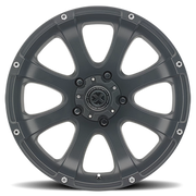 ATX Ledge 15x8 -19 5x114.3mm 72.6mm Textured Cast Iron Black