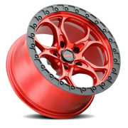 WELD Ledge 17x9 -12 5x127mm 71.5mm Candy Red Gloss Black