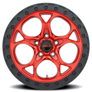 WELD Ledge 17x9 -12 5x127mm 71.5mm Candy Red Gloss Black