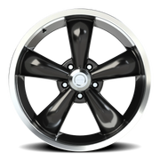 Vision 142 18x8.5 +20 5x120.65mm 83mm Gloss Black Machined Lip