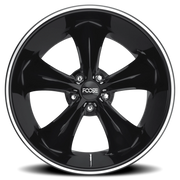 Foose Legend 17x8 +1 5x114.3mm 72.6mm Black Milled Accents