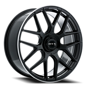 RTX OE Leonburg 20x8.5 +38 5x112mm 66.6mm Gloss Black Machined Edge