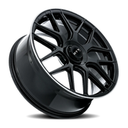 RTX OE Leonburg 20x8.5 +38 5x112mm 66.6mm Gloss Black Machined Edge