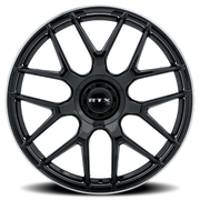 RTX OE Leonburg 21x9.5 +38 5x112mm 66.6mm Gloss Black Machined Edge