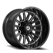 Gear Off Road Leverage 20x10 -19 8x165.1mm 125.2mm Satin Black Milled