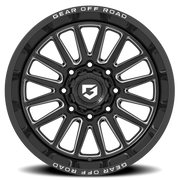 Gear Off Road Leverage 22x10 -19 8x165.1mm 125.2mm Satin Black Milled