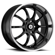 Konig Lightning 16x7 +40 5x100mm 73.1mm Black Machined Lip