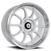 Konig Lightning 16x7 +40 4x100mm 73.1mm White Machined Lip