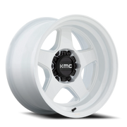 KMC Lobo 17x8.5 -10 5x127mm 71.5mm Gloss White