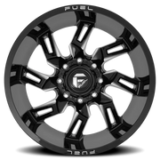 Fuel Lockdown 22x10 -18 8x180mm 124.3mm Gloss Black Milled