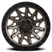Lock Offroad Lunatic 17x9 -12 5x127mm 71.6mm Matte Bronze Matte Black Ring