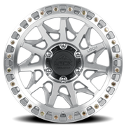 Lock Offroad Lunatic 17x9 +1 8x165.1mm 125.2mm Machined Silver Clear Coat