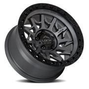 Lock Offroad Lunatic 20x9 +1 8x170mm 125.2mm Matte Grey Matte Black Ring