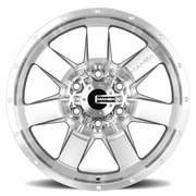 Mamba M14 18x9 +12 6x139.7mm 106.1mm Machined Silver Machined Drill Holes