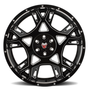 Mamba M24 20x12 -44 8x165.1mm 125.1mm Gloss Black Ball Cut Accents