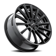RTX OE MB-02 19x8 +38 5x112mm 66.6mm Gloss Black Machined Lip