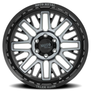 Moto Metal MO802 20x9 +18 8x165.1mm 125.1mm Gloss Black Machined-Gray Tint