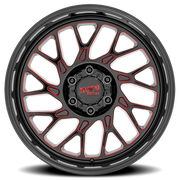 Moto Metal MO805 22x10 -18 6x135mm 87.1mm Gloss Black Milled-Red Tint