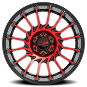 Moto Metal MO807 20x10 -18 5x127mm 71.5mm Gloss Black Machined-Red Tint