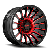 Moto Metal MO807 20x10 -18 8x165.1mm 125.1mm Gloss Black Machined-Red Tint