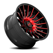 Moto Metal MO807 20x10 -18 8x165.1mm 125.1mm Gloss Black Machined-Red Tint