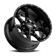 Moto Metal MO970 20x9 +18 6x135mm 106.1mm Gloss Black Milled Rivets