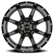 Moto Metal MO970 20x10 -18 5x139.7mm 110.1mm Gloss Black Milled Rivets