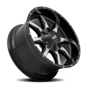 Moto Metal MO970 20x12 -44 5x127mm 78.1mm Gloss Black Machined Face
