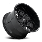 Moto Metal MO970 18x9 +18 5x139.7mm 110.1mm Gloss Black Milled Spokes-Moto Metal on Lip