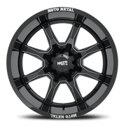 Moto Metal MO970 18x9 +18 5x127mm 78.1mm Gloss Black Milled Spokes-Moto Metal on Lip
